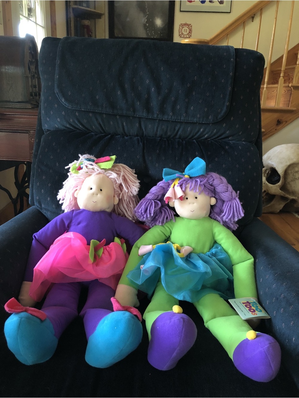 Too Toos by Little Souls Rag Doll Pair - Purple & Green Girls' Soft Toys